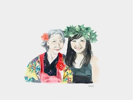 Teresa and Grandma Watercolor